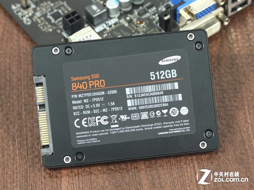 固态硬盘ssd 正文  三星840pro 512gb固态硬盘的传输接口为sata3.